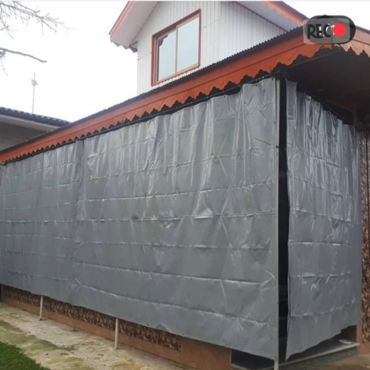 پرده و سایبان برزنت کانتینری ضد اب و افتاب درجه یک با حلقه و دوخت