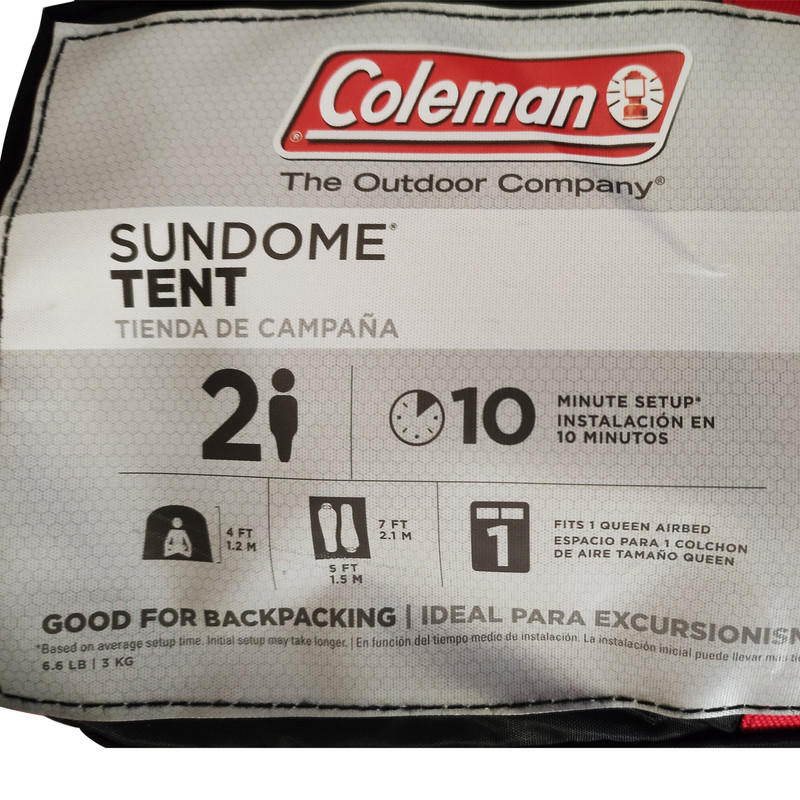 چادر کمپینگ 2 نفره کلمن مدل Sundome