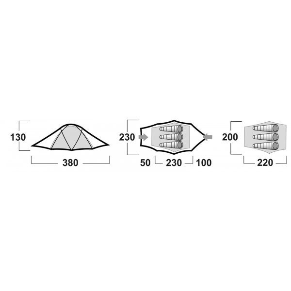 چادر 4 نفره هاسکی مدل Extreme Tent forest FI 4 2020