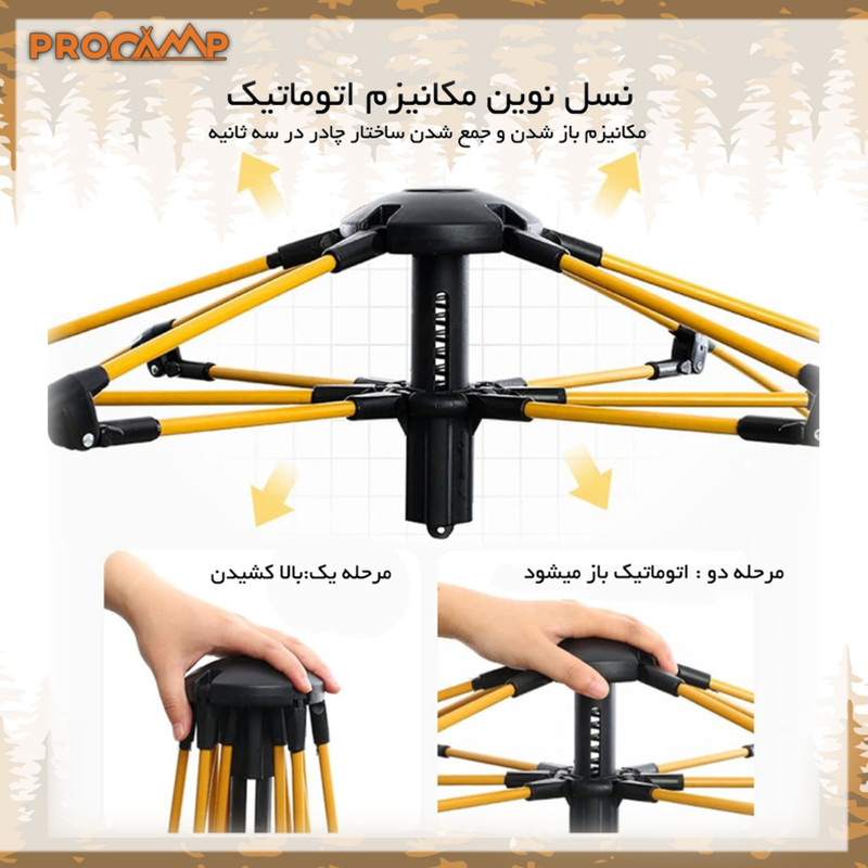 چادر کمپینگ 4 نفره پروکمپ مدل JH-8885-2