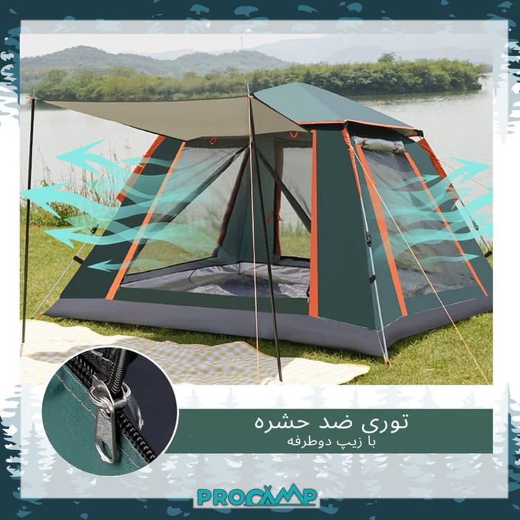 چادر کمپینگ 4 نفره پروکمپ مدل 2-SLZ8885