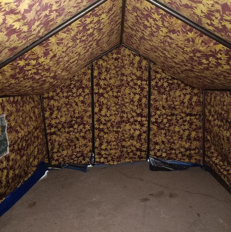 چادر مسافرتی خیمه اسکلتی ۳ در ۴ آستردار ضدآب جنس برزنت ضخیم